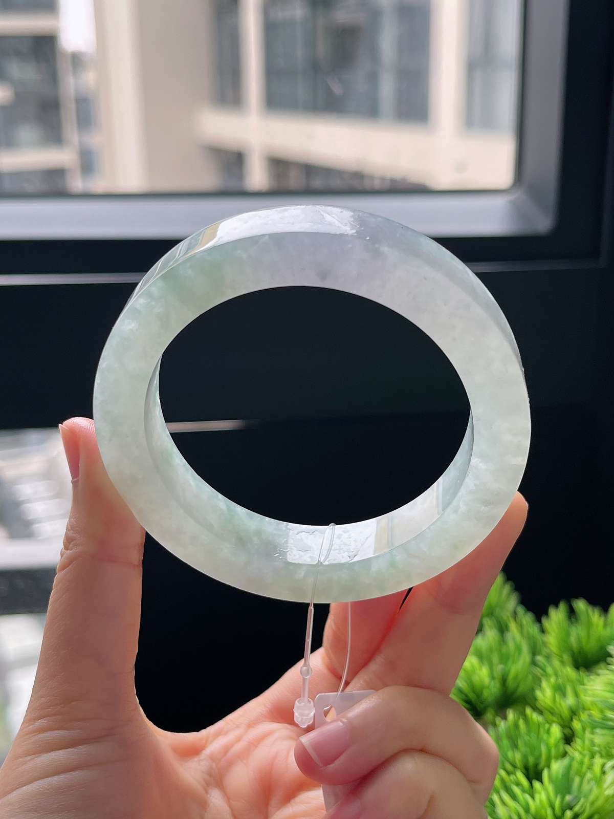 翡翠镯胚，⭕️正圈最大做58，最小做56.3