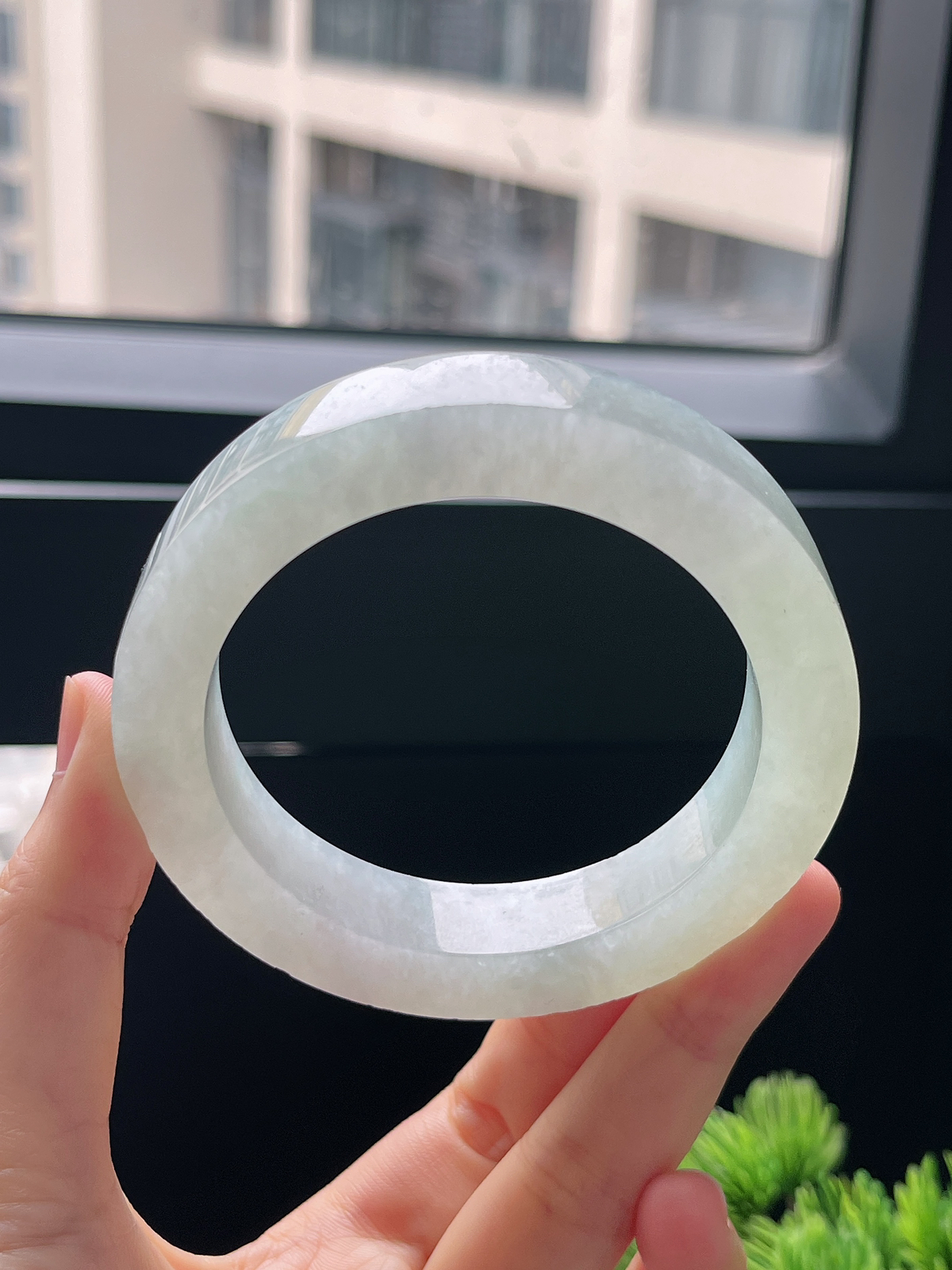 翡翠镯胚，⭕️正圈最大做61，最小做57.4