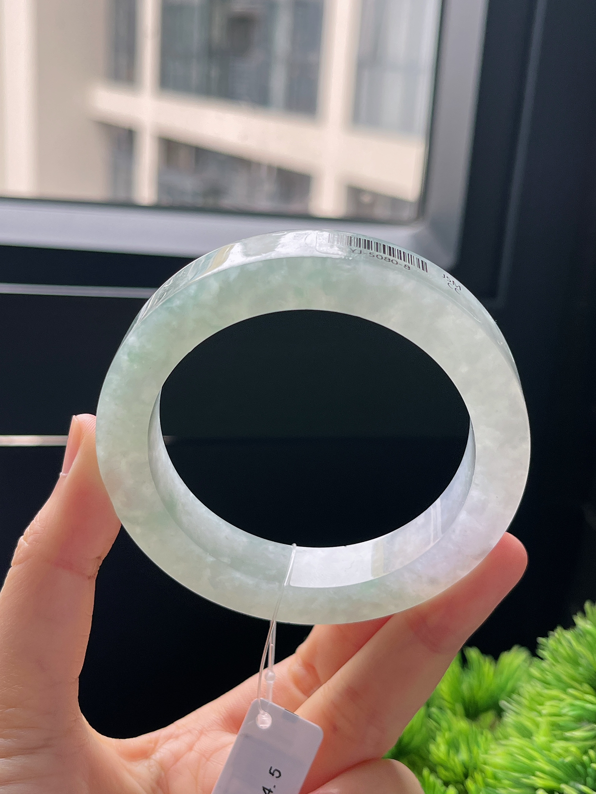 翡翠镯胚，⭕️正圈最大做58，最小做56.3