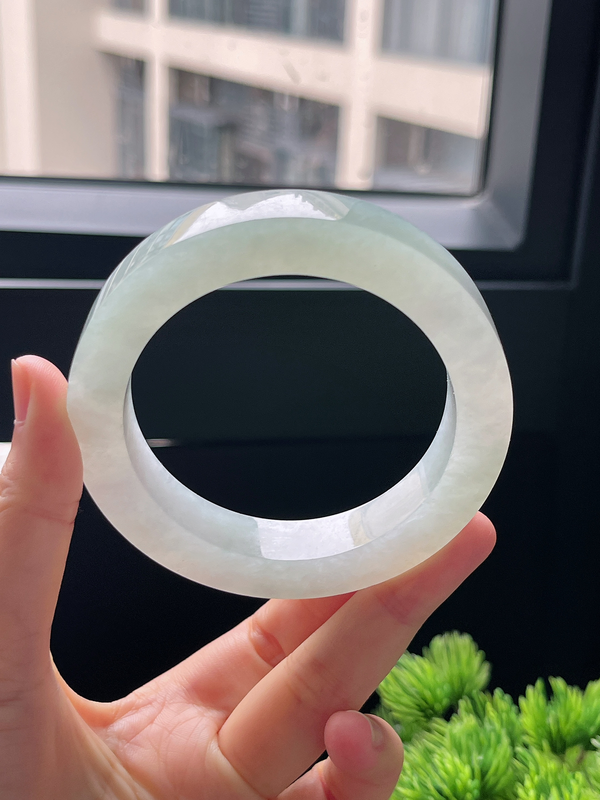 翡翠镯胚，⭕️正圈最大做61，最小做57.4