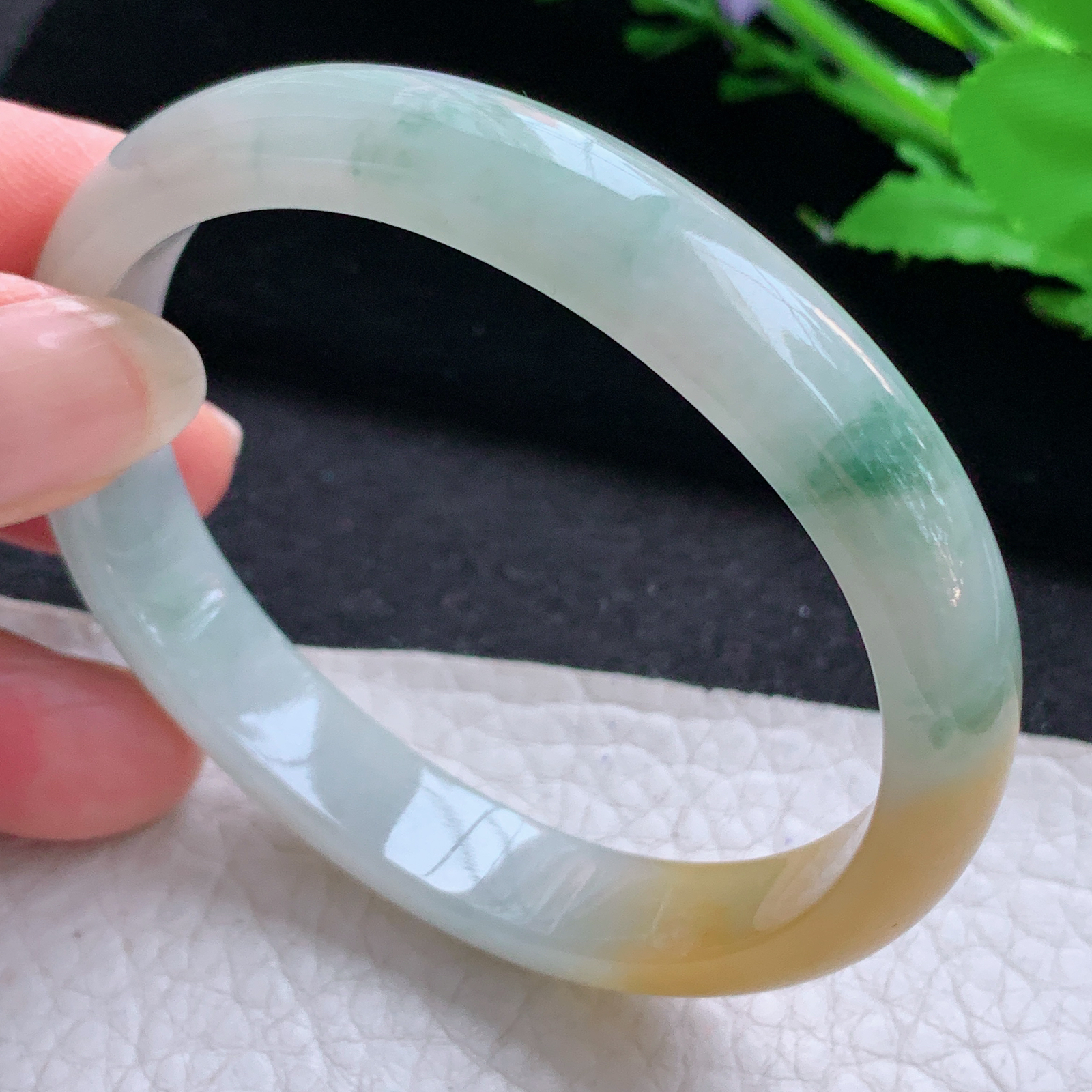 mq实拍56*49*10.6*6.6贵妃镯 天然缅甸翡翠A货玉手镯秀气蛋形宽边玉手环