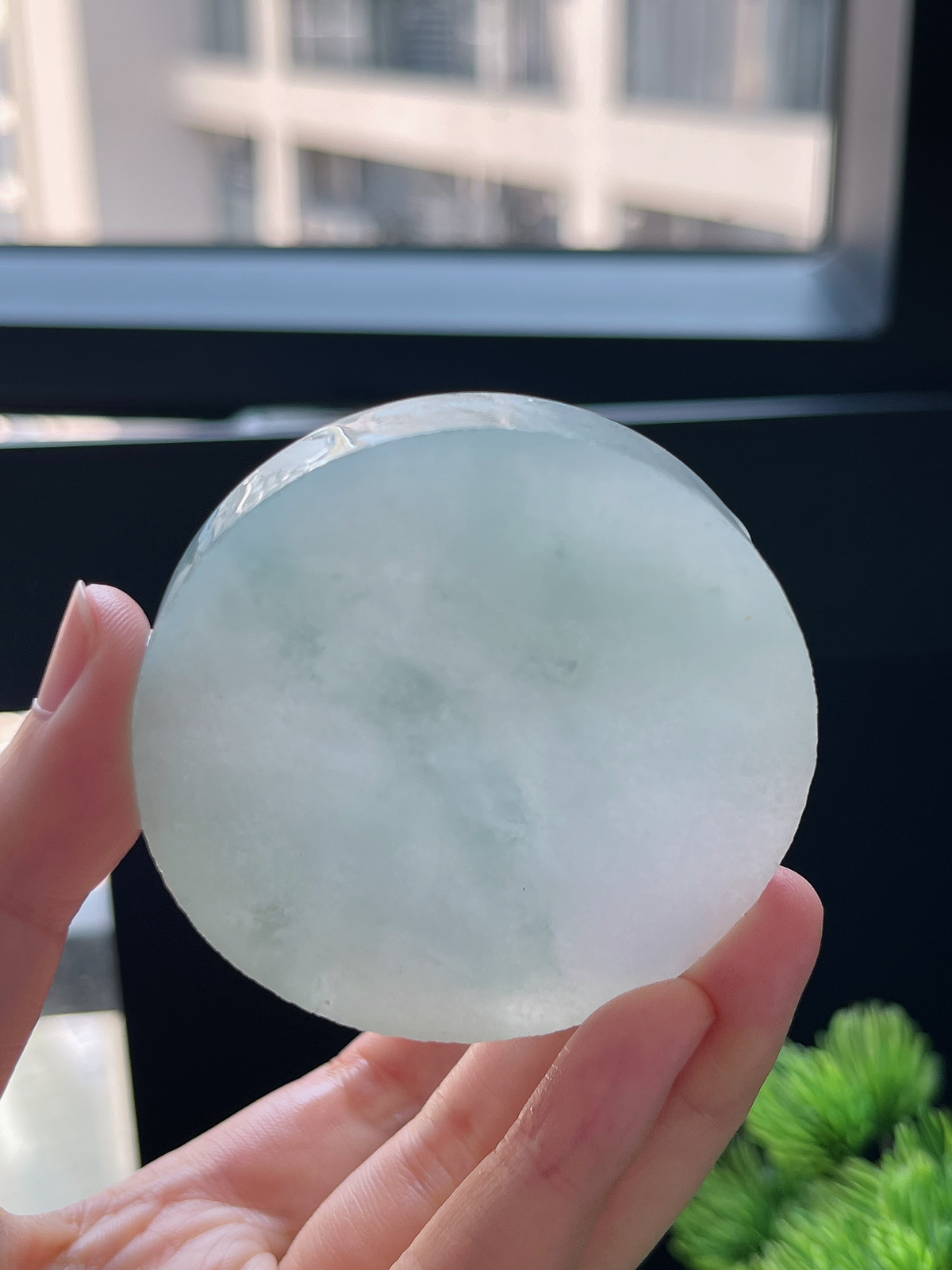 翡翠冰糯飘花镯心