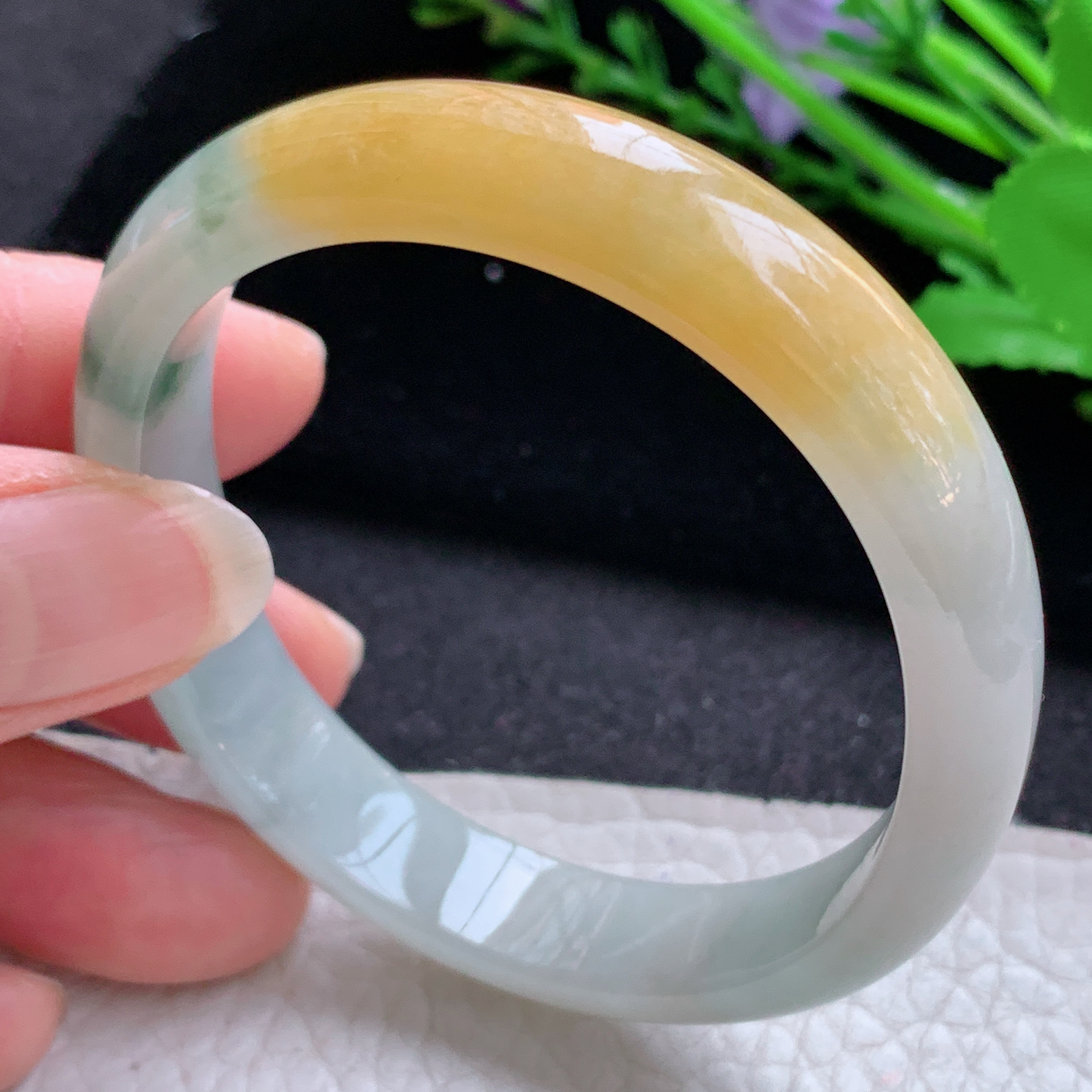 mq实拍56*49*10.6*6.6贵妃镯 天然缅甸翡翠A货玉手镯秀气蛋形宽边玉手环