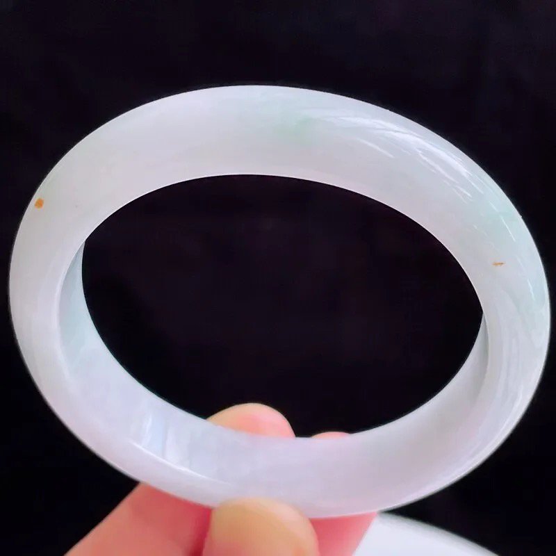 54圈贵妃天然翡翠A货手镯好种水春彩水润手镯48.40g