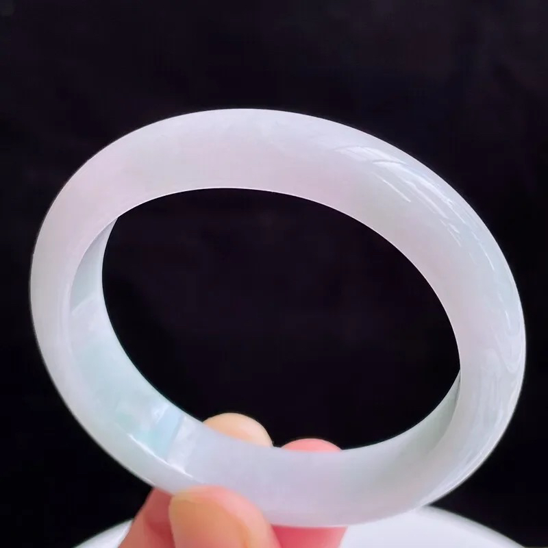 54圈贵妃天然翡翠A货手镯好种水春彩水润手镯48.40g