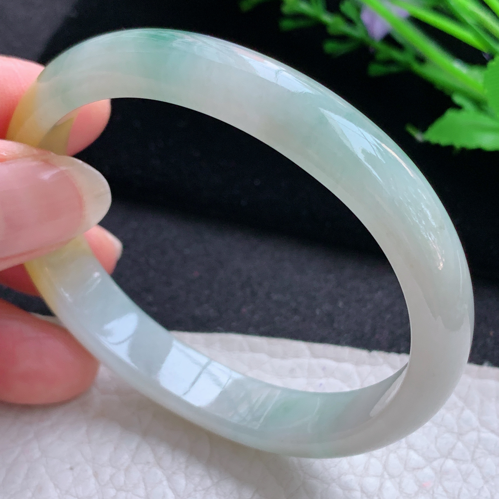 mq实拍56*49*10.6*6.6贵妃镯 天然缅甸翡翠A货玉手镯秀气蛋形宽边玉手环