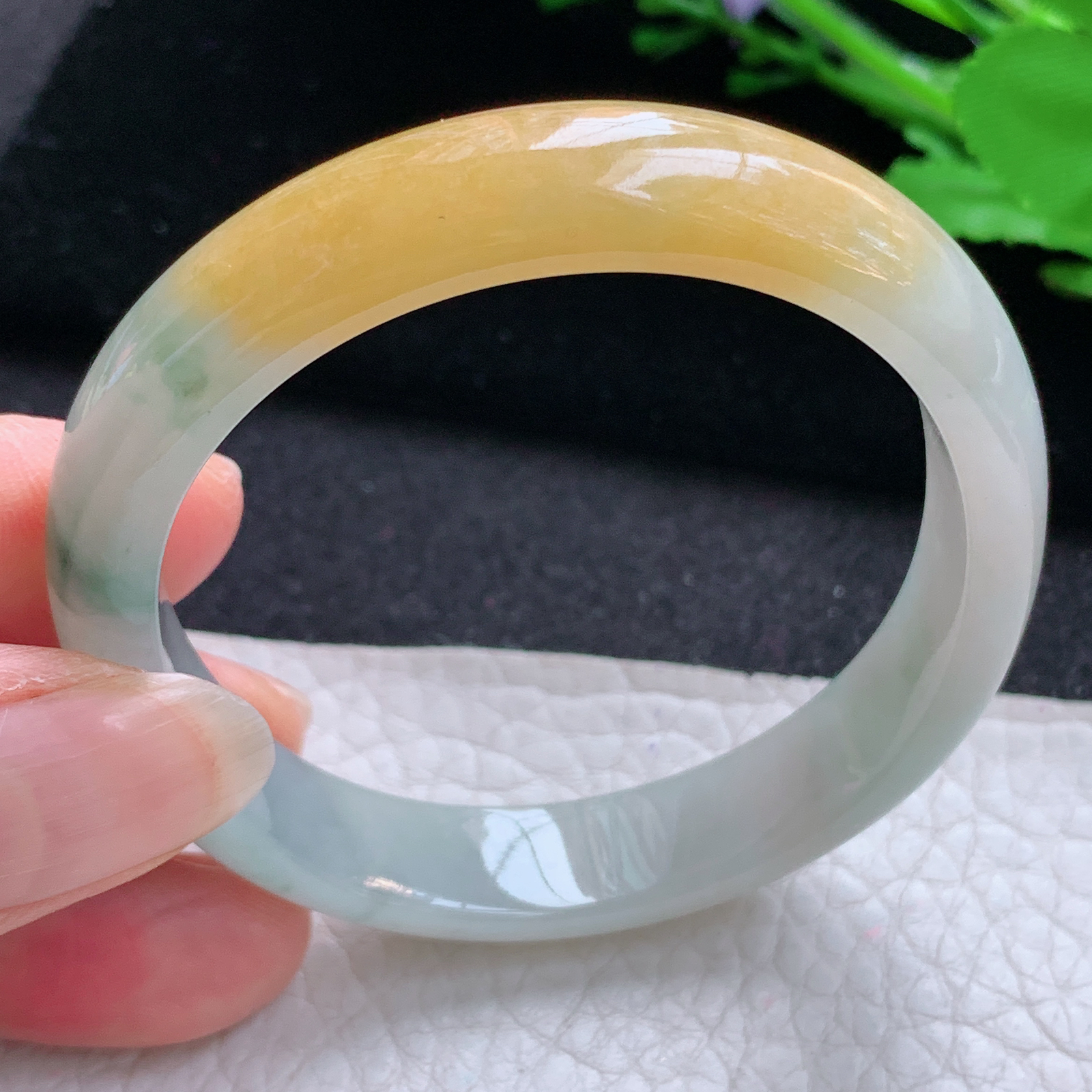 mq实拍56*49*10.6*6.6贵妃镯 天然缅甸翡翠A货玉手镯秀气蛋形宽边玉手环