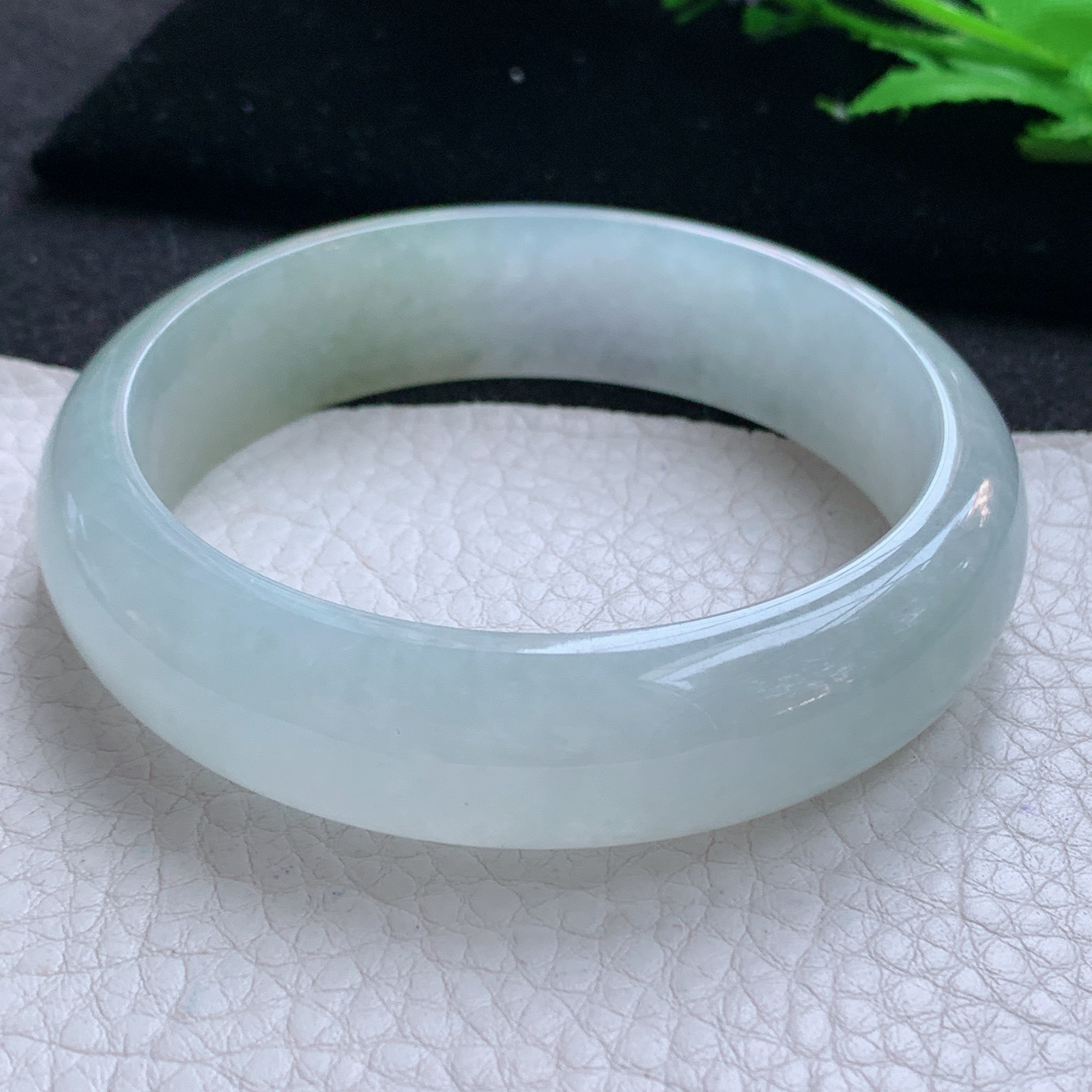 nr实拍58.516*8轮胎镯 天然缅甸翡翠A货玉手镯冰润厚装宽边玉手环