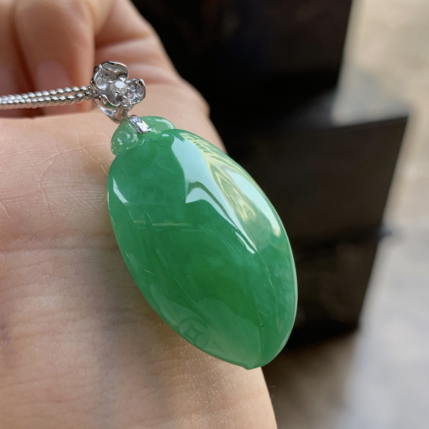 金扣浓绿色福瓜^_^颜色鲜艳 玉质温润