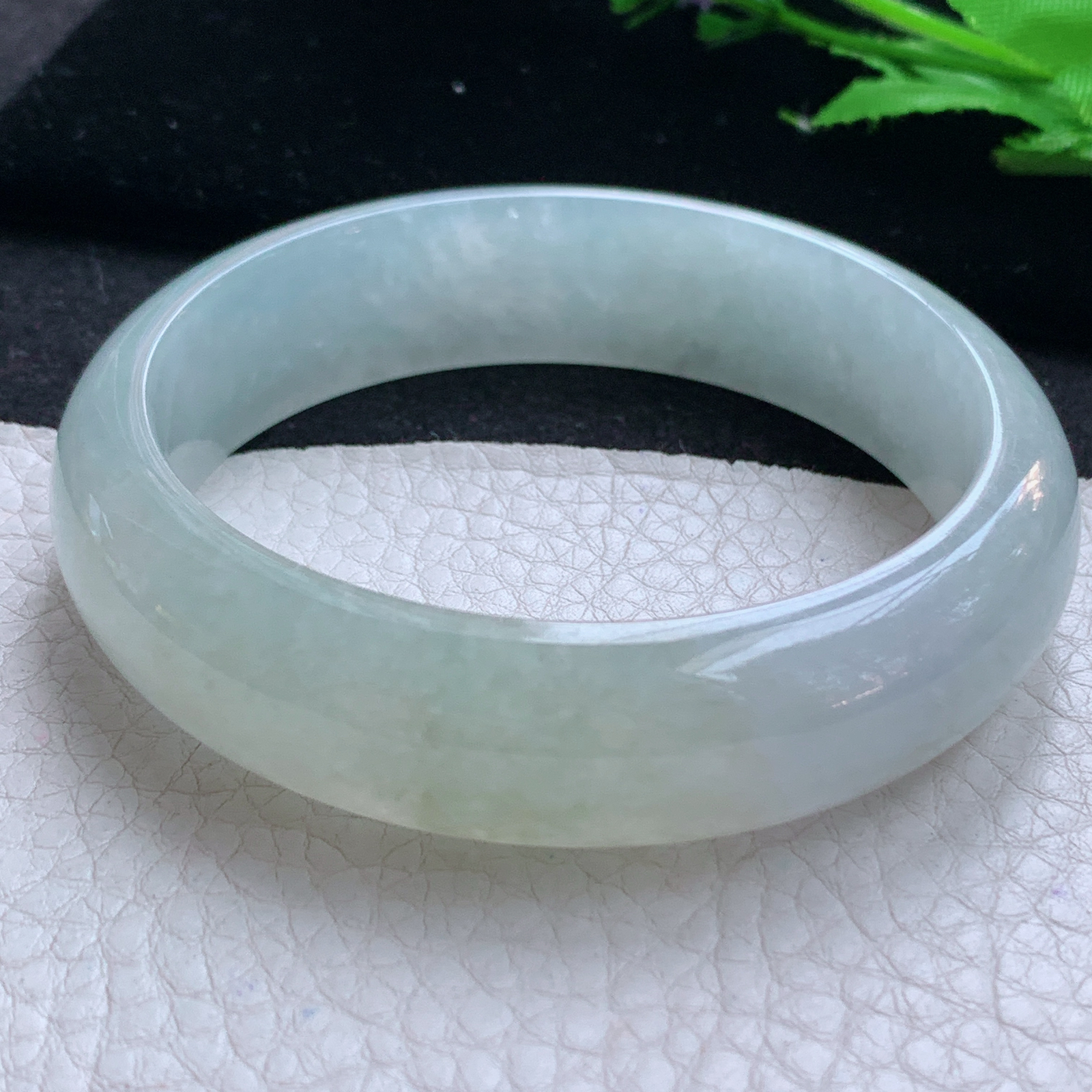 nr实拍58.516*8轮胎镯 天然缅甸翡翠A货玉手镯冰润厚装宽边玉手环