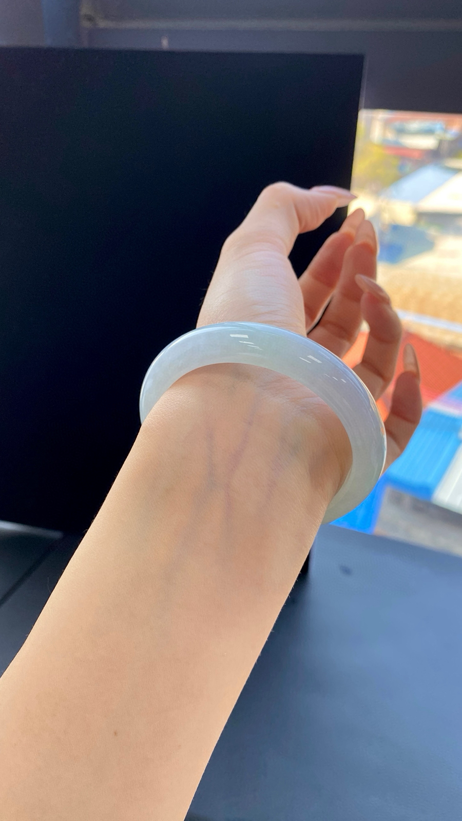 【晴底手镯】
尺寸：54.4-12-7.8
编号：0311Q-4