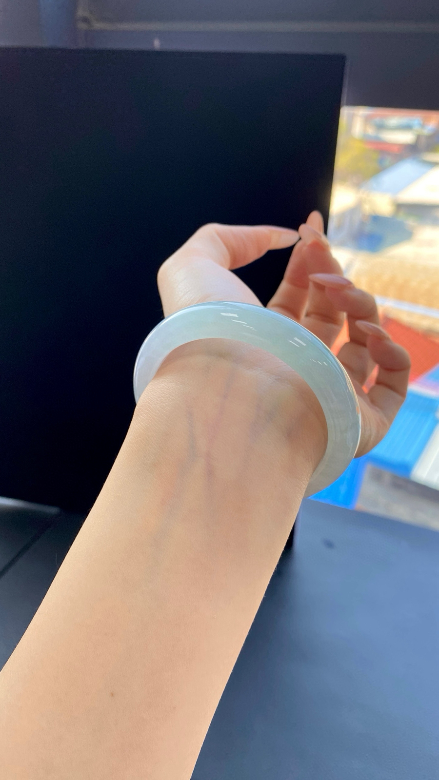 【晴底手镯】
尺寸：54.4-12-7.8
编号：0311Q-4