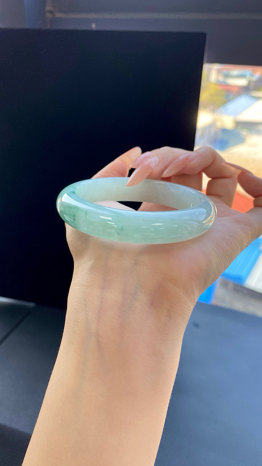 【晴底手镯】
尺寸：54.4-12.3-8.4
编号：0311Q-2