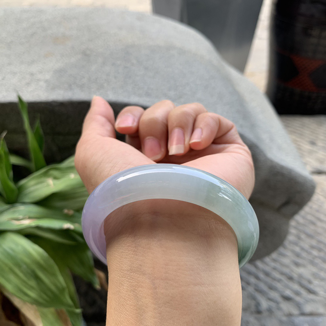 圈口55.6-13.1-8.9 【冰双彩正圈手镯】正圈55 56可戴