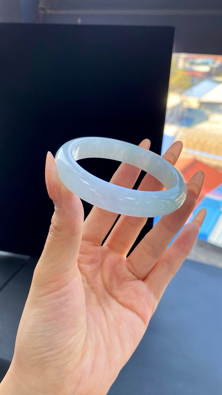 【晴底手镯】
尺寸：54.4-12-7.8
编号：0311Q-4