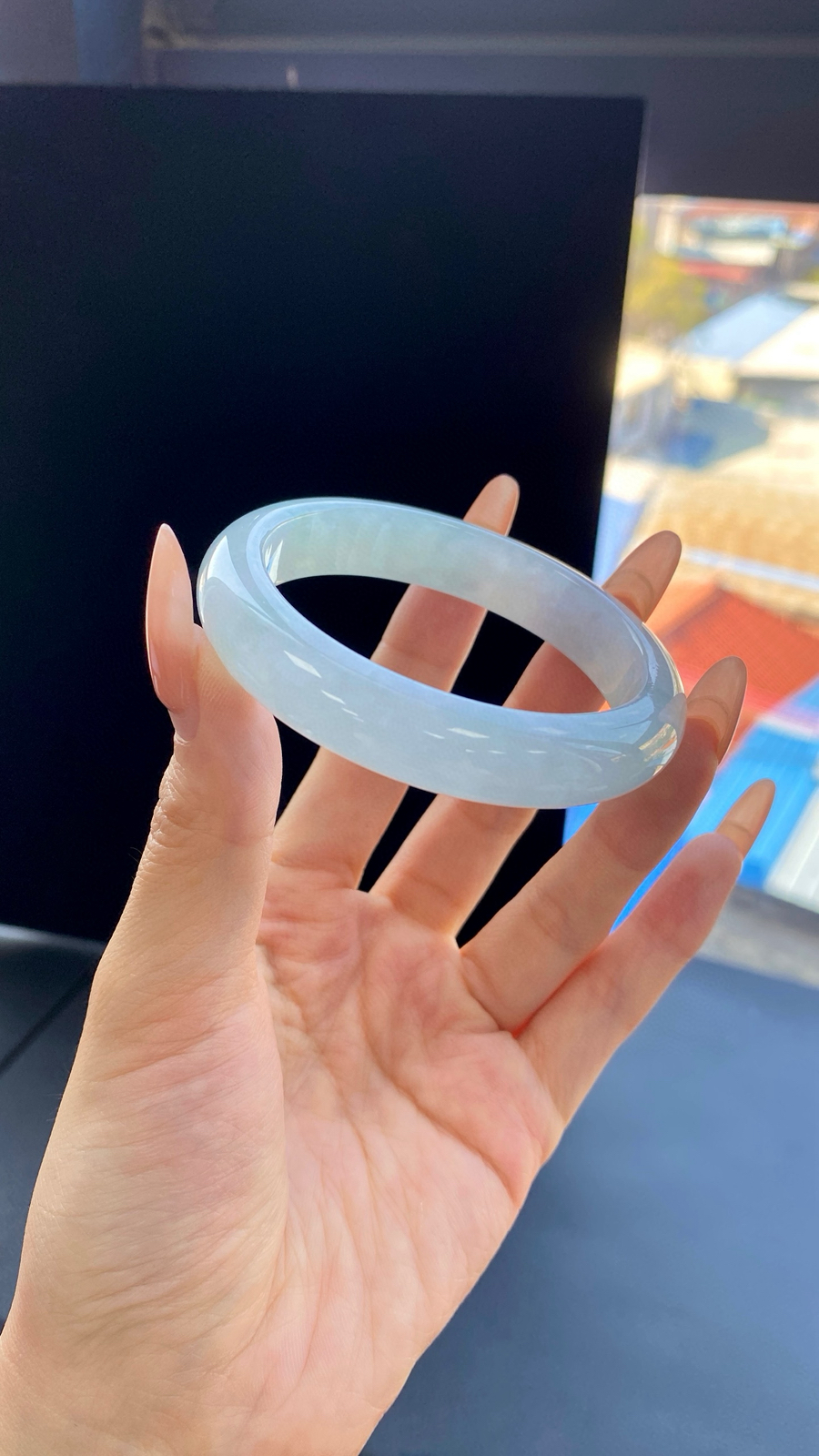 【晴底手镯】
尺寸：54.4-12-7.8
编号：0311Q-4