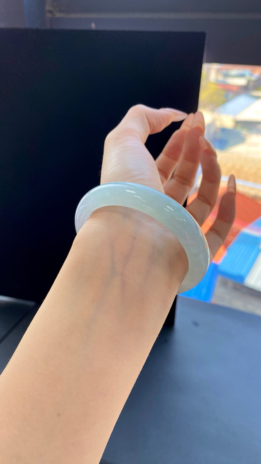 【晴底手镯】
尺寸：54.4-12-7.8
编号：0311Q-4