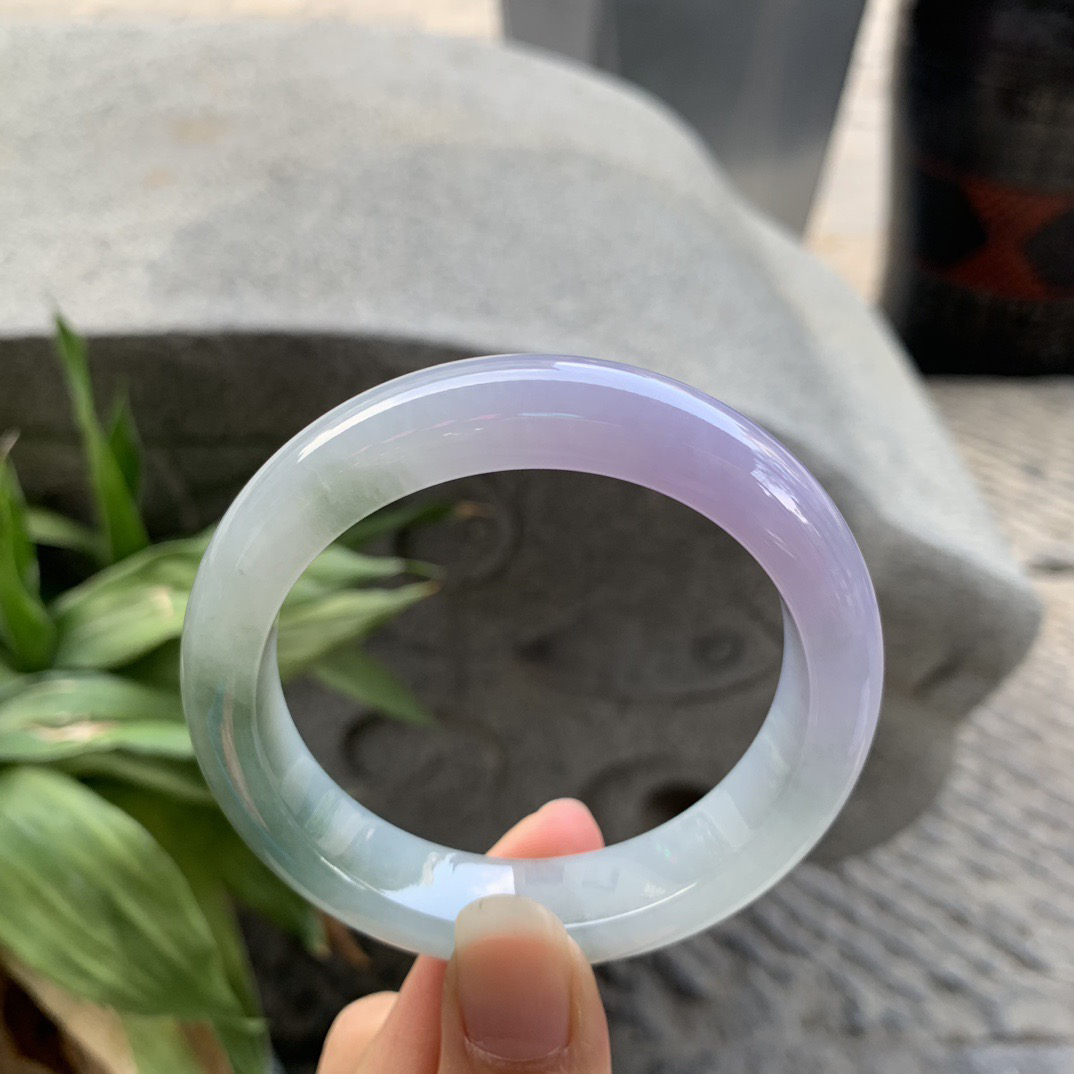 圈口55.6-13.1-8.9 【冰双彩正圈手镯】正圈55 56可戴