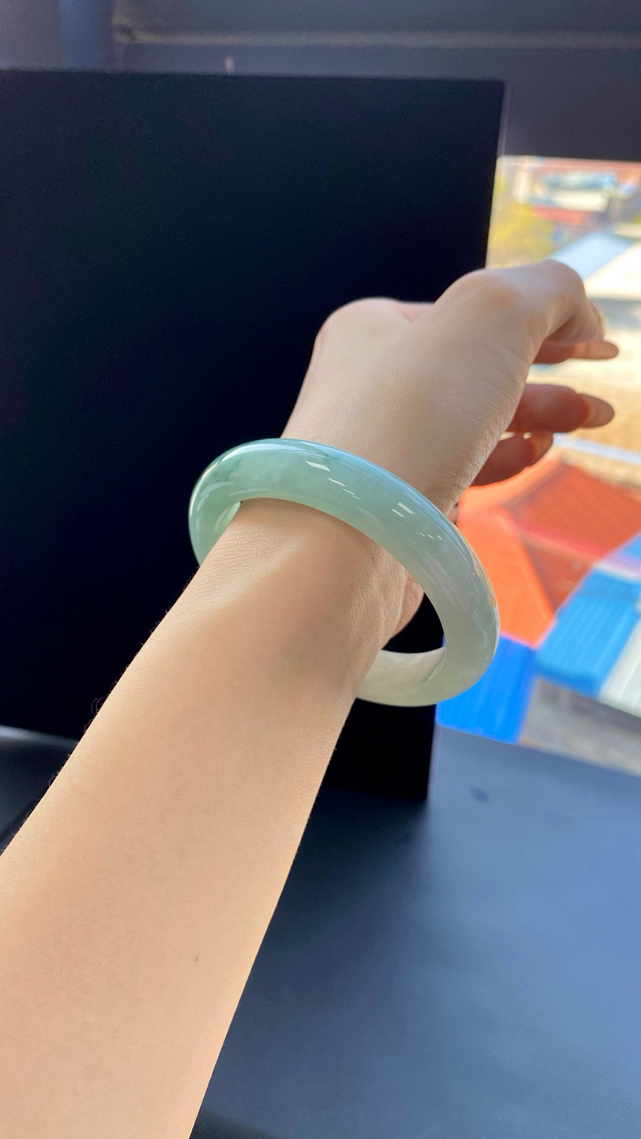 【晴底手镯】
尺寸：54.4-12.3-8.4
编号：0311Q-2