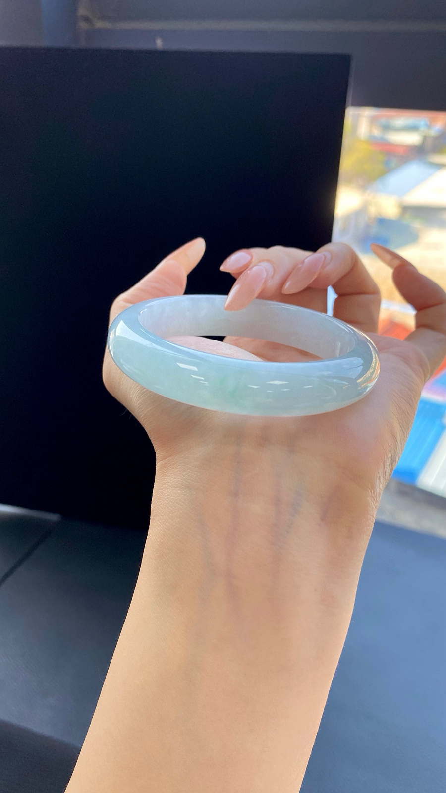 【晴底手镯】
尺寸：54.4-12-7.8
编号：0311Q-4