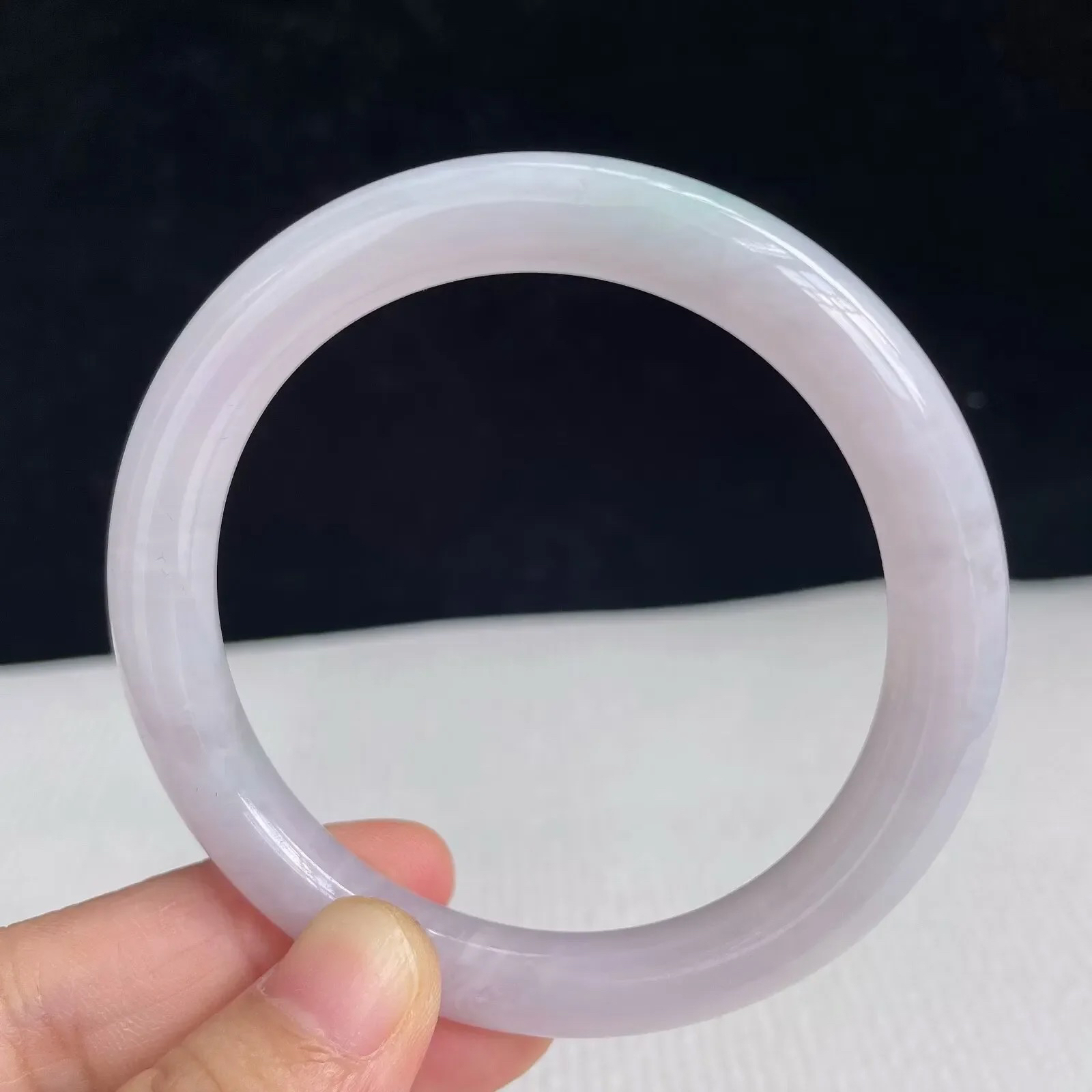 55圈好种水玉石天然翡翠水润有种有色手镯41.38g