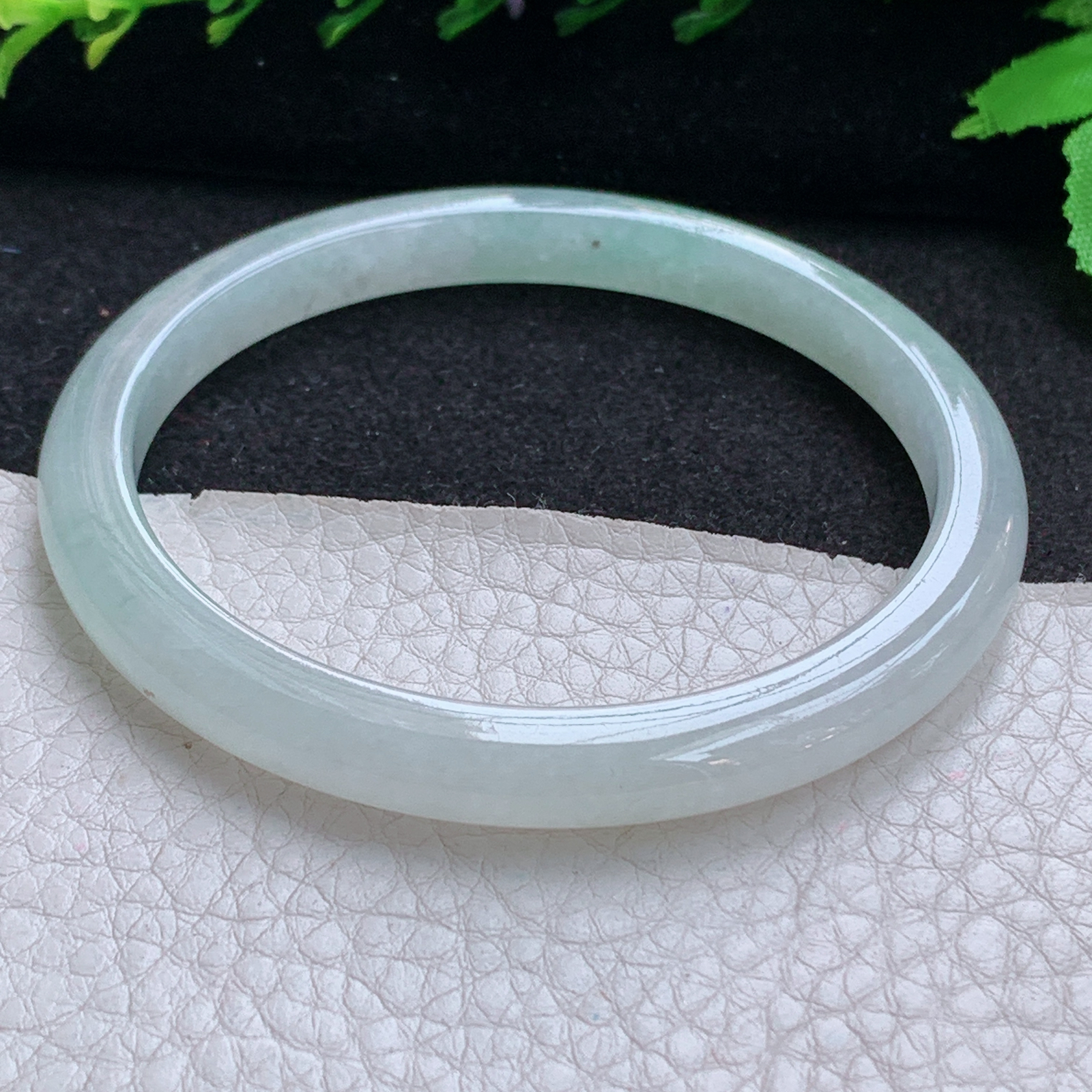 nr秀气款59.5*7.2*6.8平安镯 天然缅甸翡翠A货玉手镯冰润纯美宽边玉手环