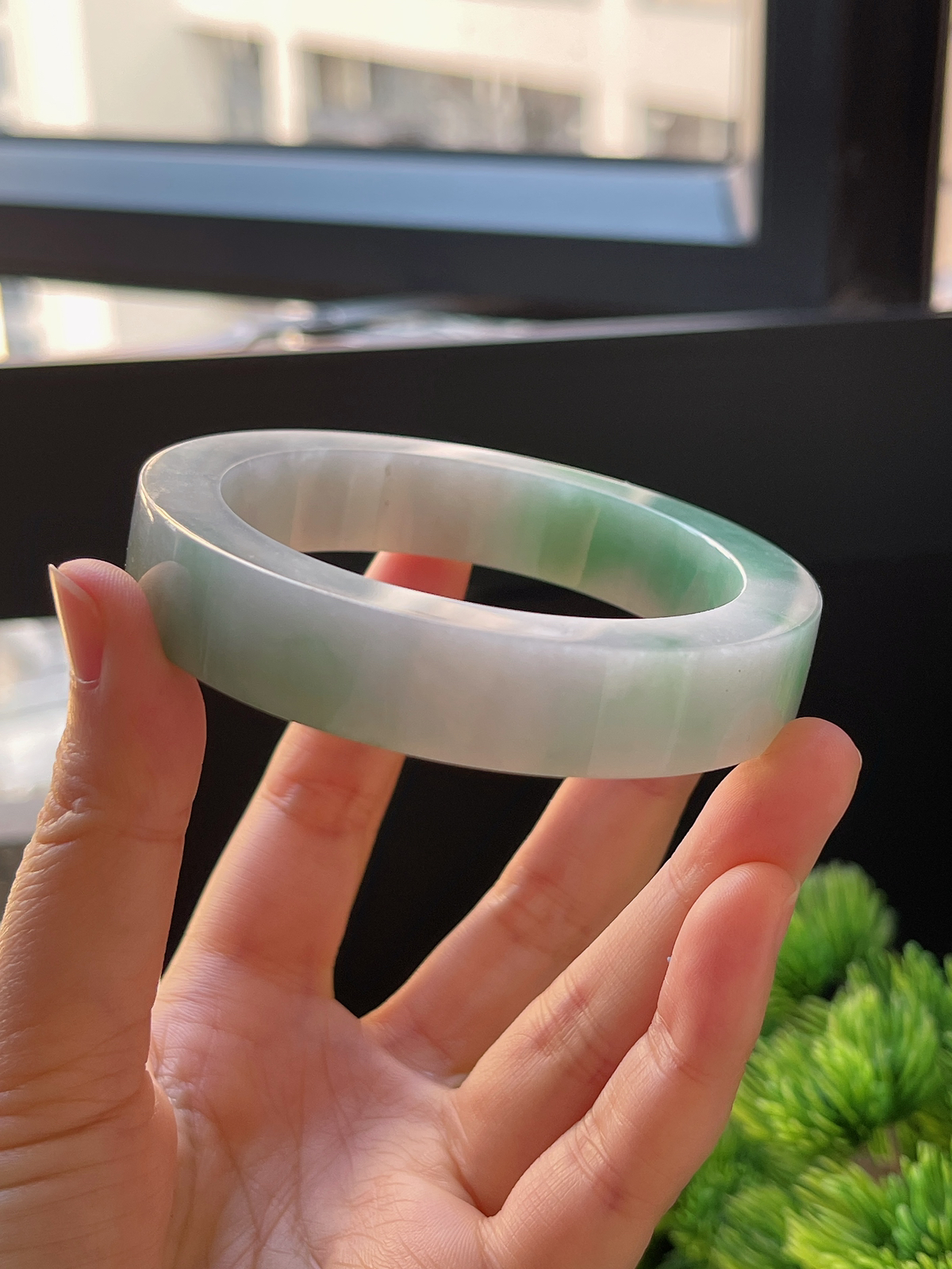 翡翠镯饼，⭕️正圈最大做58，最小做56.7