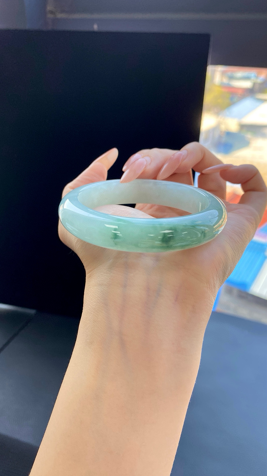 【晴底手镯】
尺寸：54.4-12.3-8.4
编号：0311Q-2