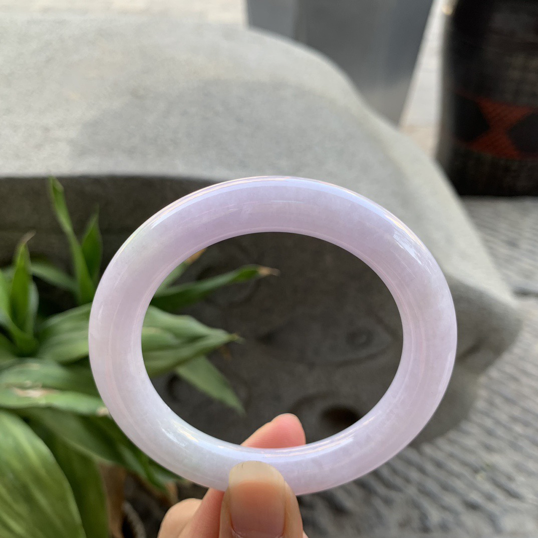 圈口55.8-10.9 【冰粉紫圆条手镯】圆条55 56可戴