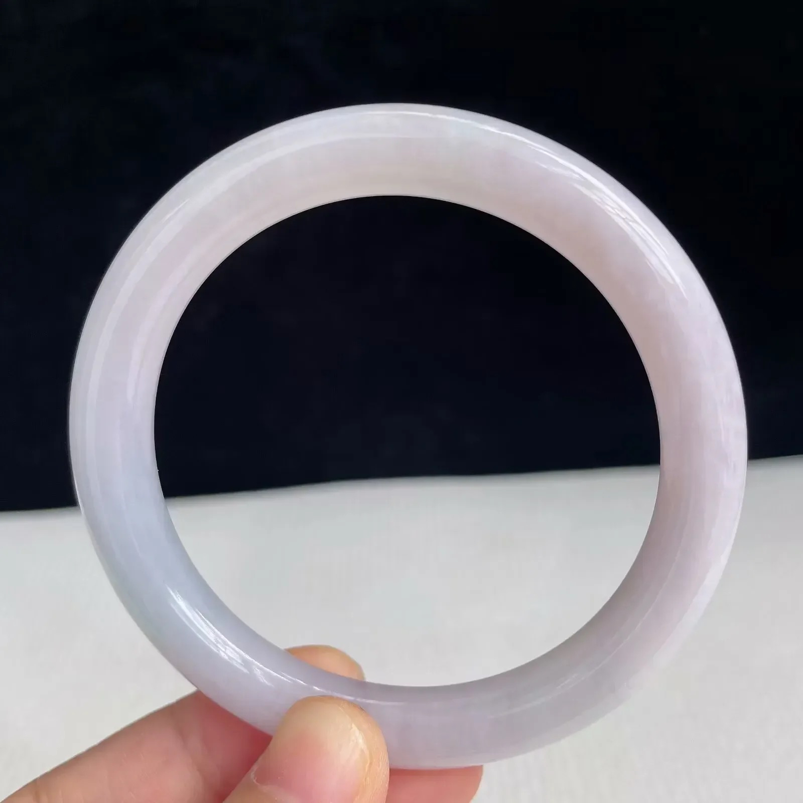 55圈好种水玉石天然翡翠水润有种有色手镯41.38g