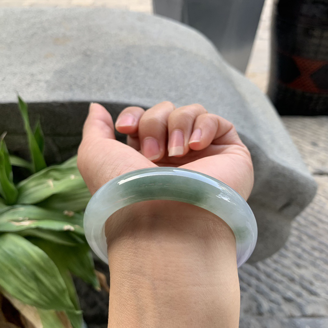 圈口55.6-13.1-8.9 【冰双彩正圈手镯】正圈55 56可戴