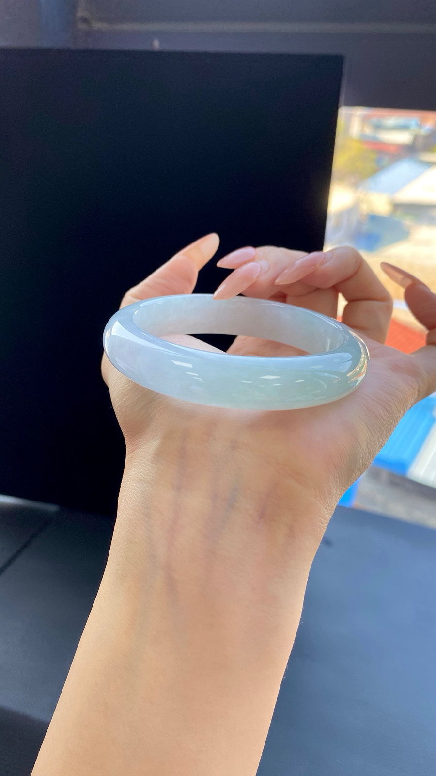 【晴底手镯】
尺寸：54.4-12-7.8
编号：0311Q-4