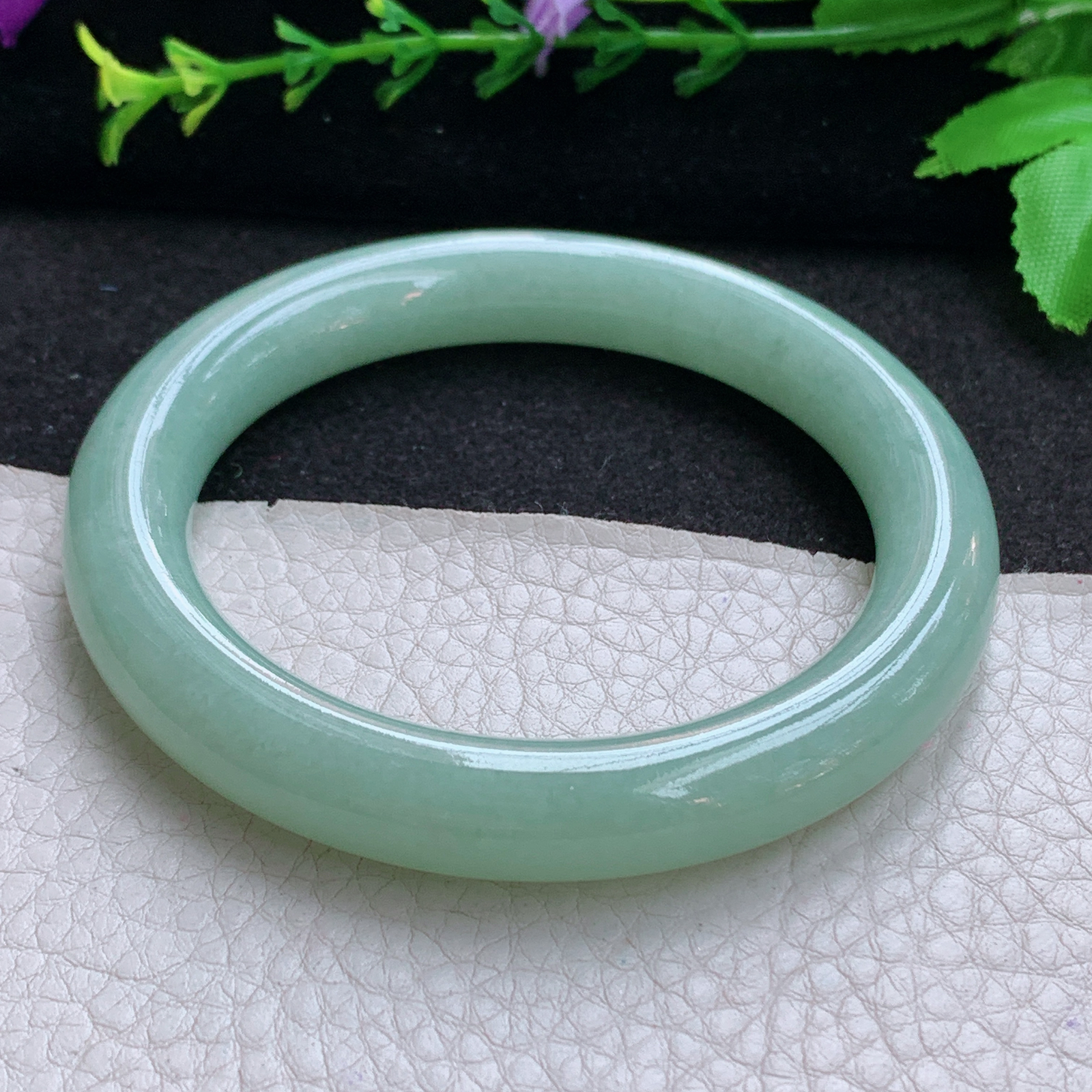 nr实拍58*10.5*10.3美人镯 天然缅甸翡翠A货玉手镯满绿圆条玉手环