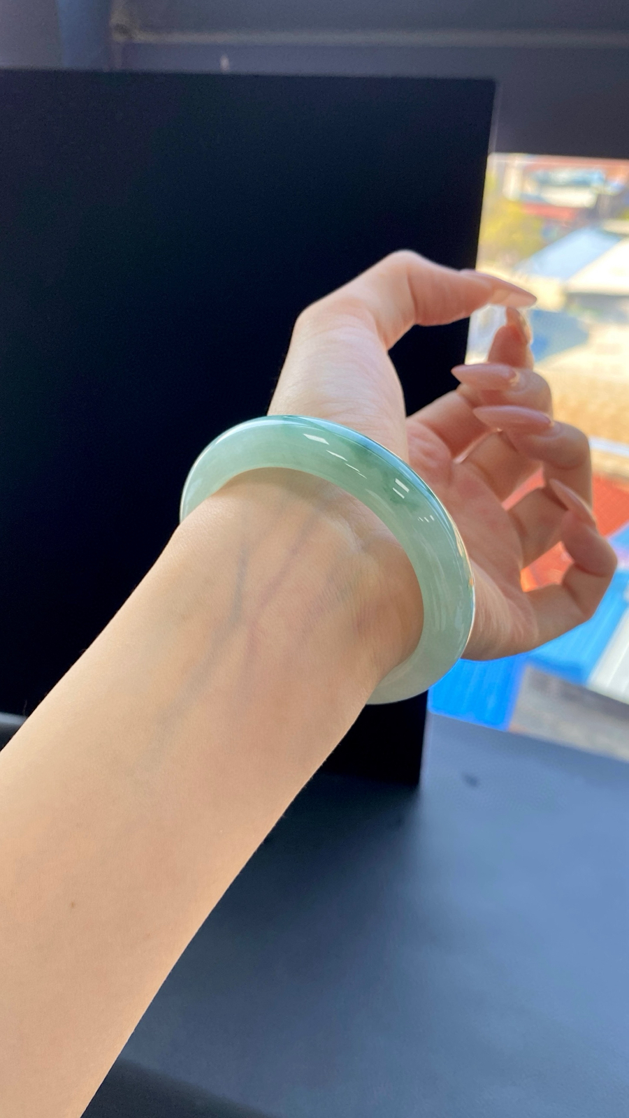 【晴底手镯】
尺寸：54.4-12.3-8.4
编号：0311Q-2