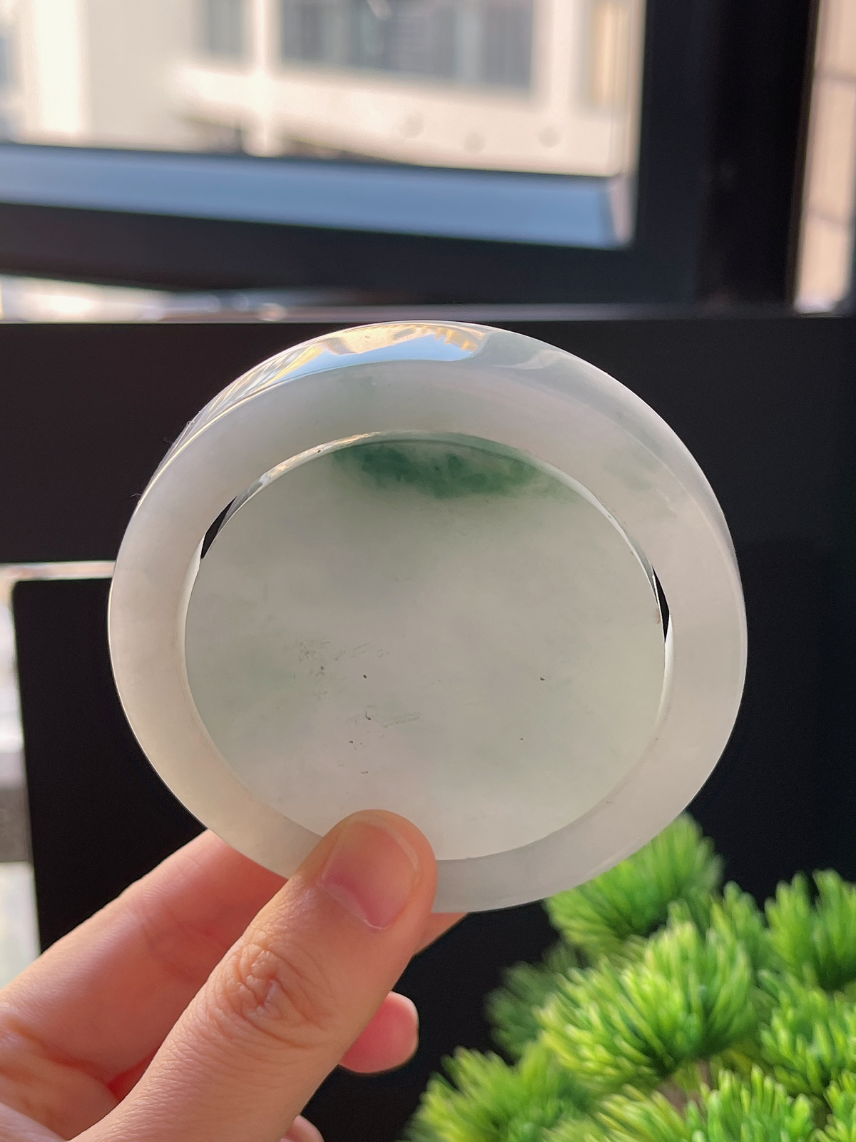 翡翠镯饼，⭕️正圈最大做55，最小做55