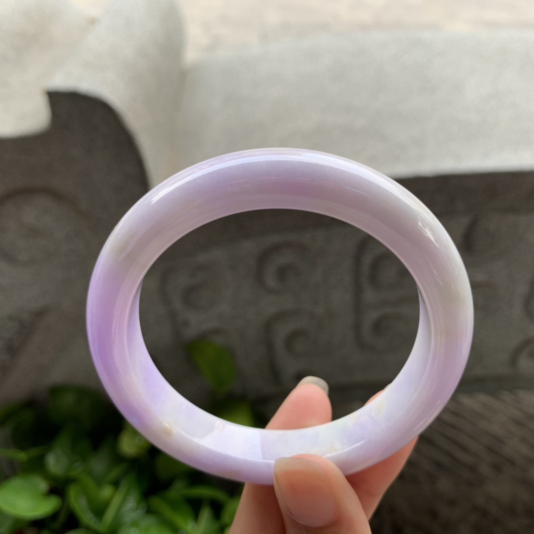 圈口57.4-12.3-9 【粉紫正圈手镯】正圈57 58可戴