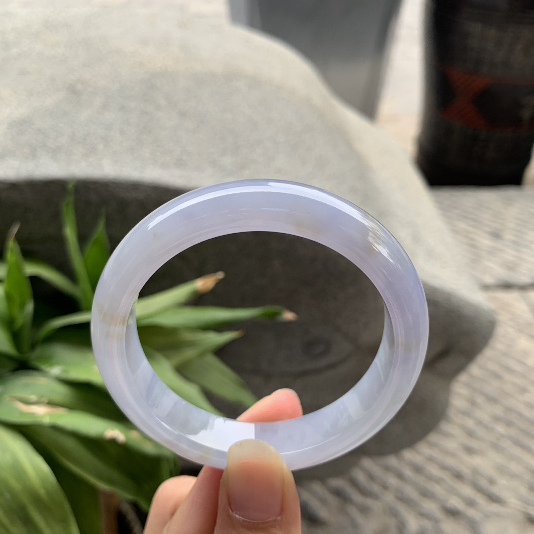 圈口54.7-12.5-8 【冰紫正圈手镯】正圈54 55可戴