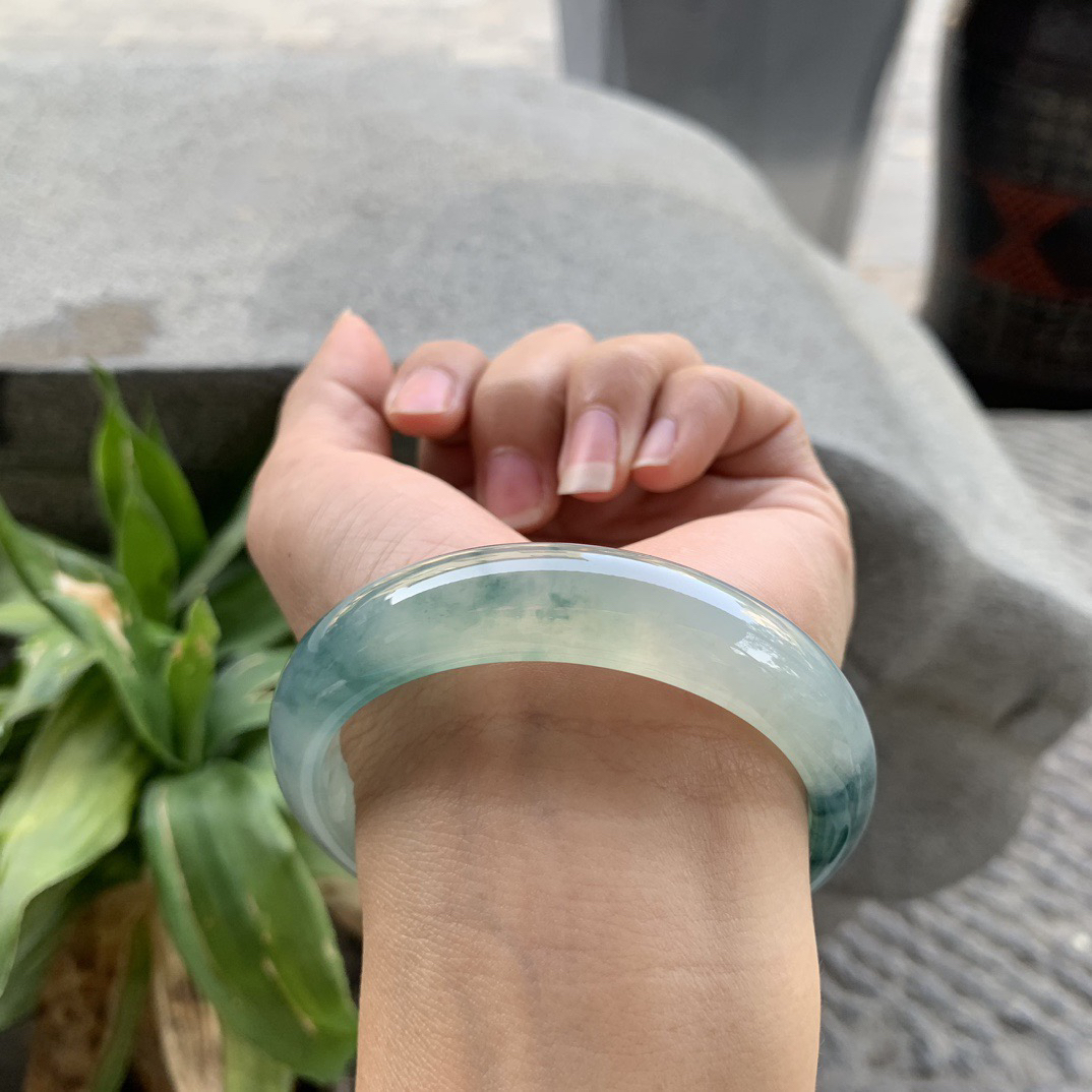 圈口57.2-14.1-8.1 【冰飘花正圈手镯】正圈57 58可戴