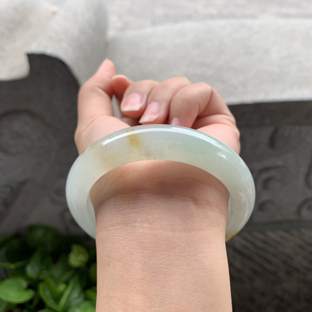 圈口 57-12.8-9.3【冰洒金正圈手镯】正圈57 58可戴