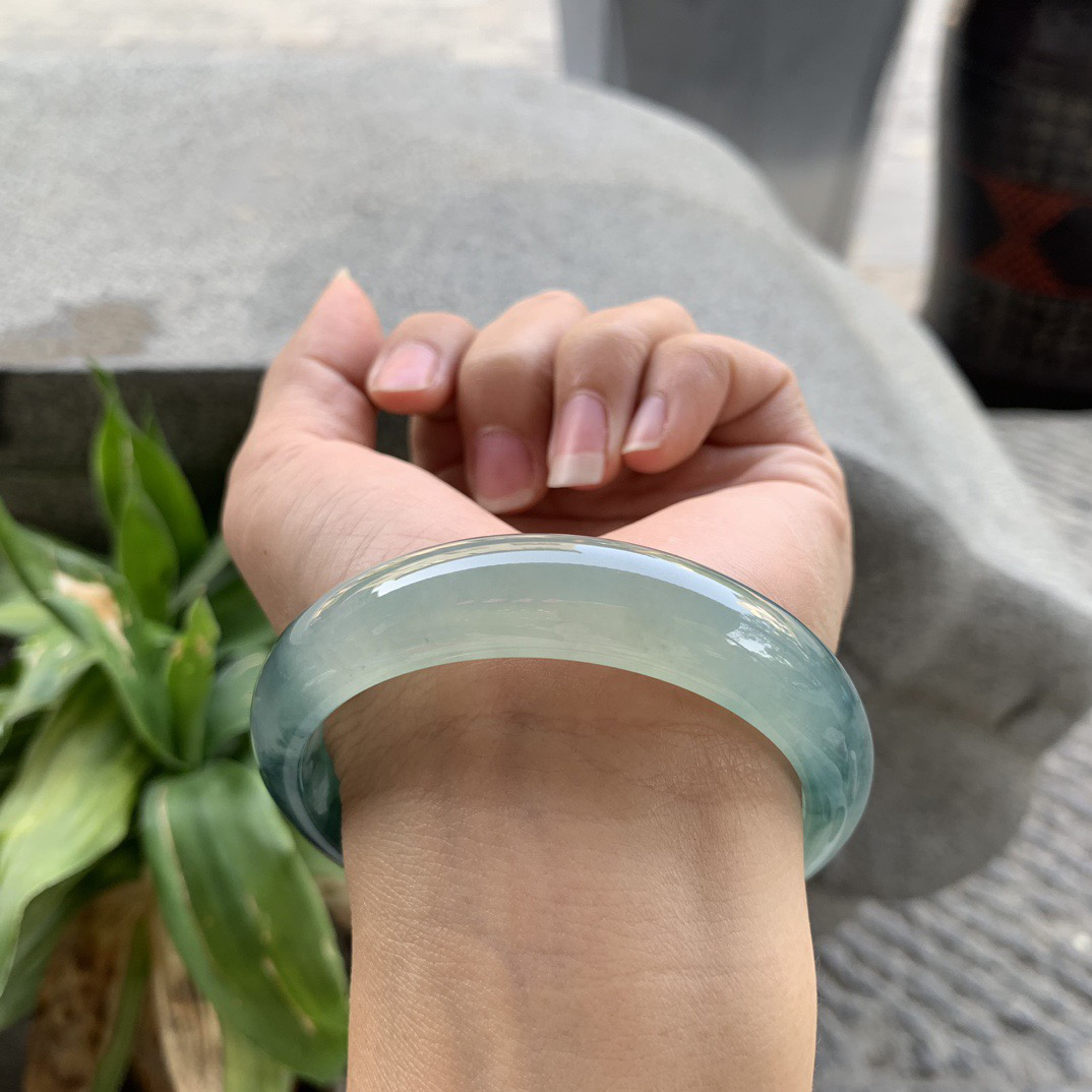 圈口57.2-14.1-8.1 【冰飘花正圈手镯】正圈57 58可戴