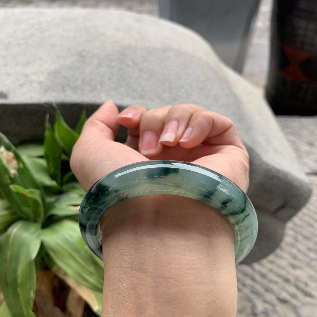 圈口 57.2-12.9-9【冰飘花正圈手镯】正圈57 58可戴