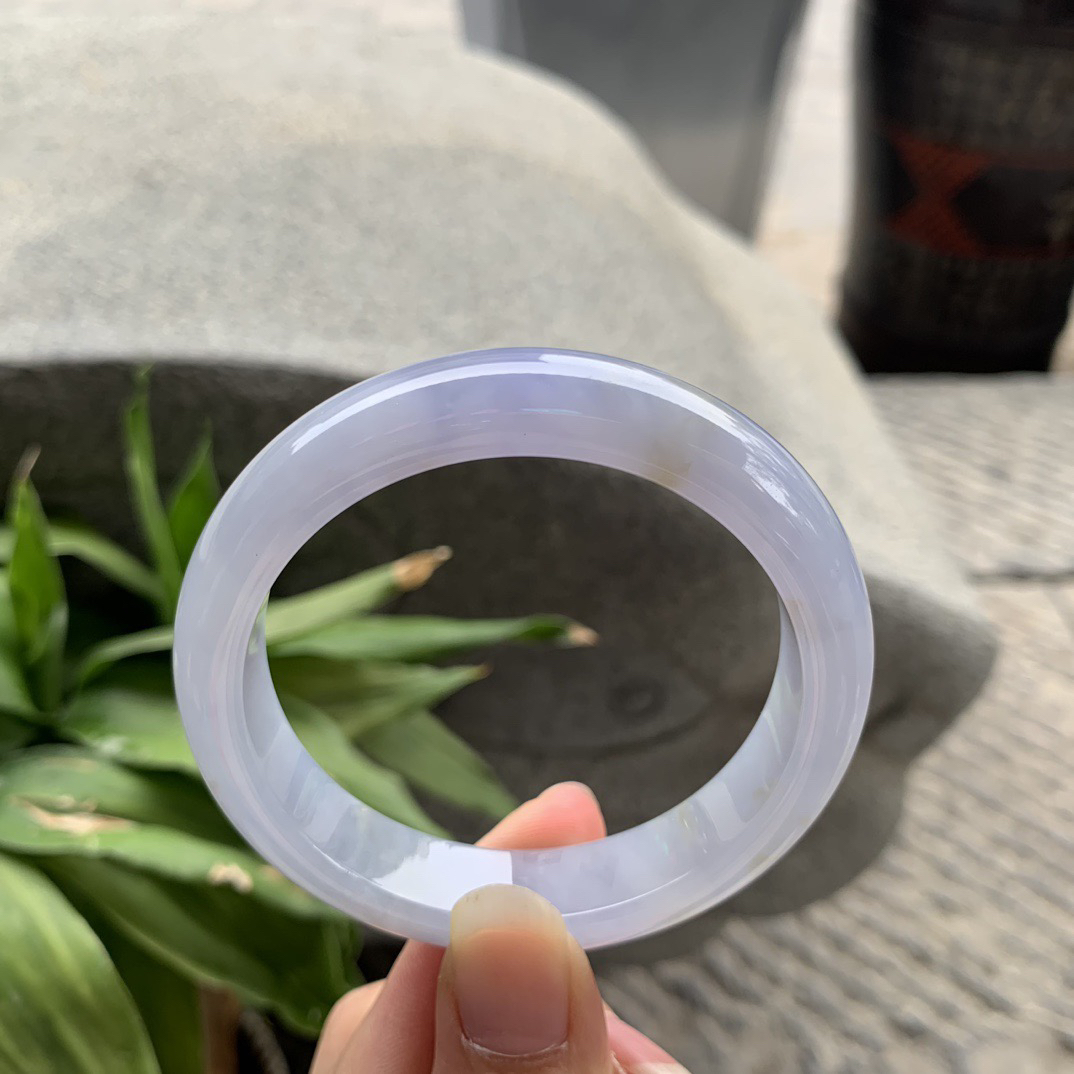 圈口54.7-12.5-8 【冰紫正圈手镯】正圈54 55可戴