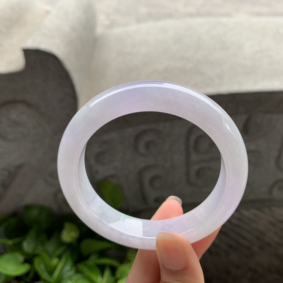 圈口56-13-9.2 【冰紫正圈手镯】正圈56 57可戴