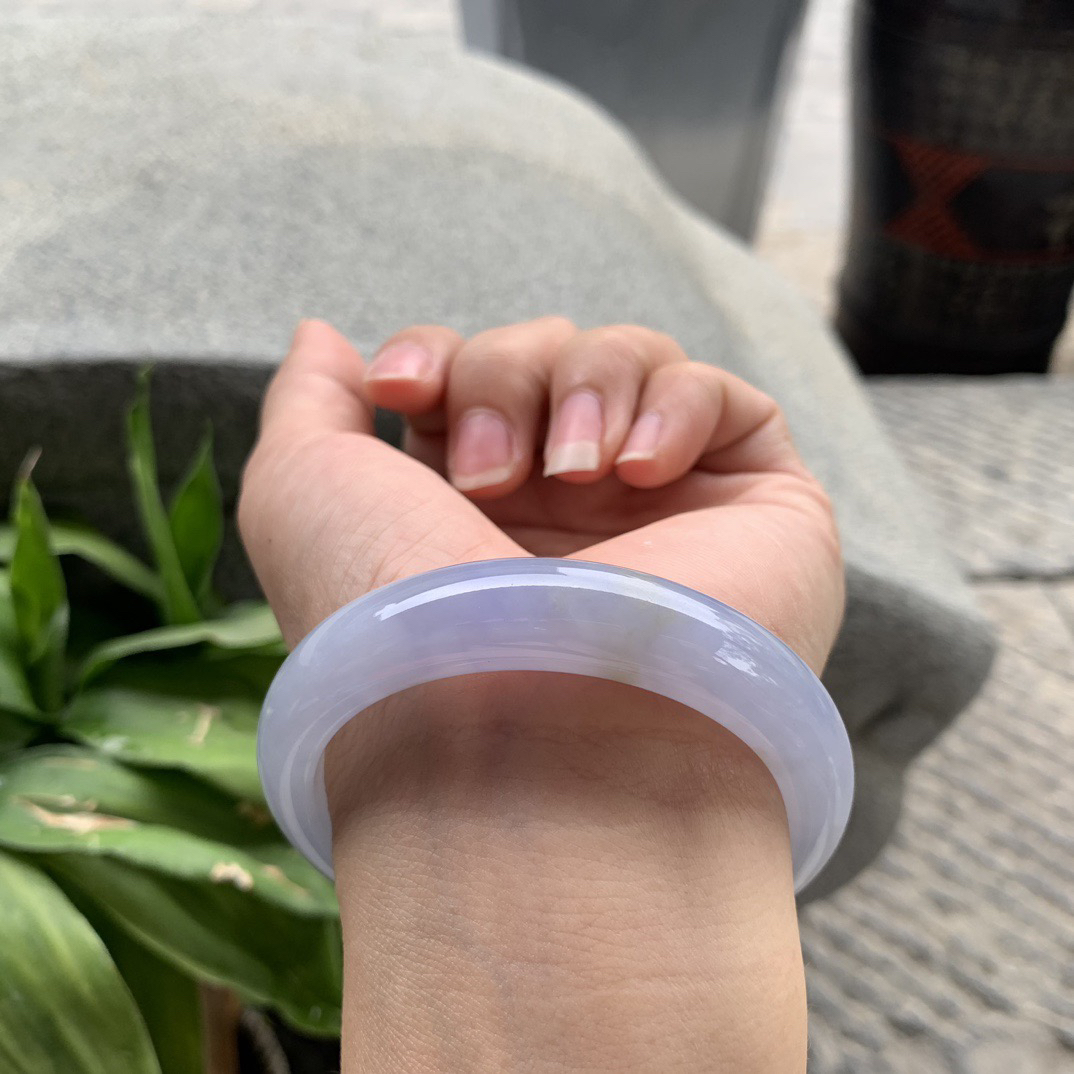 圈口54.7-12.5-8 【冰紫正圈手镯】正圈54 55可戴