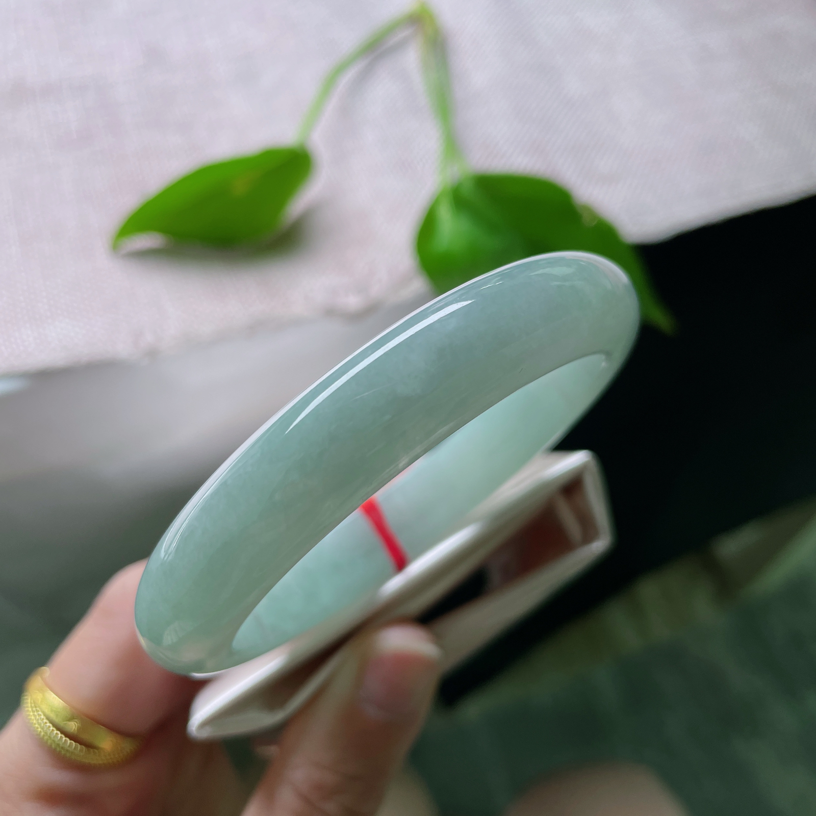 57.8/12/8.1，蓝底正圈，肉质莹润，深海温柔，尽在腕间舒展，一点皮纹不显