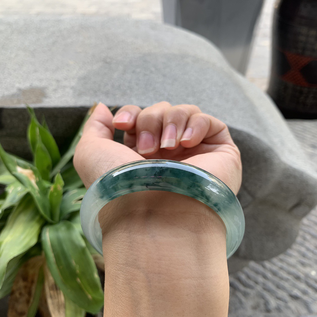 圈口57.2-14.1-8.1 【冰飘花正圈手镯】正圈57 58可戴