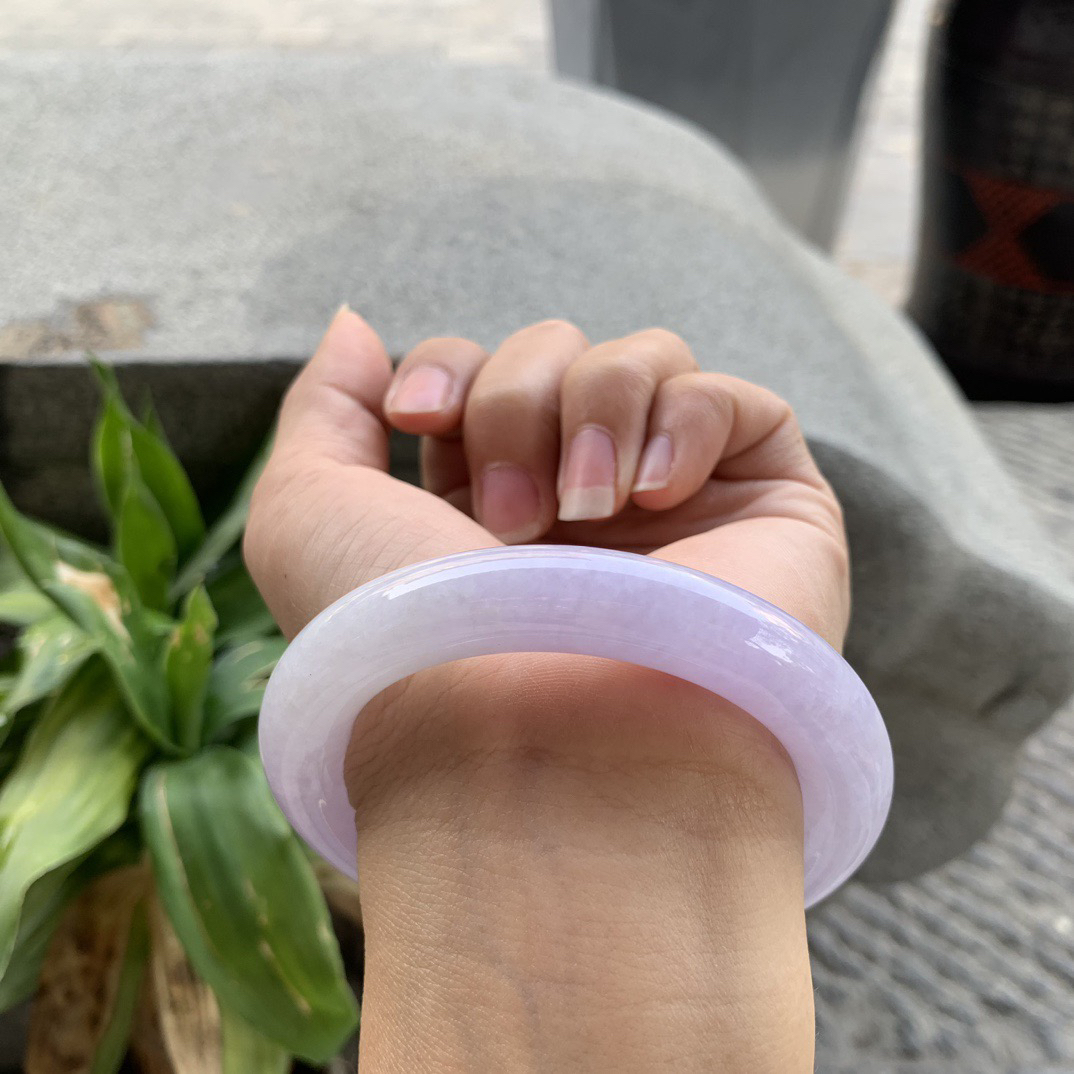 圈口 56-11.3【粉紫圆条手镯】圆条56 57可戴