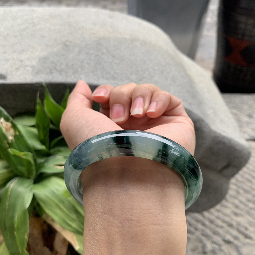 圈口 57.2-12.9-9【冰飘花正圈手镯】正圈57 58可戴