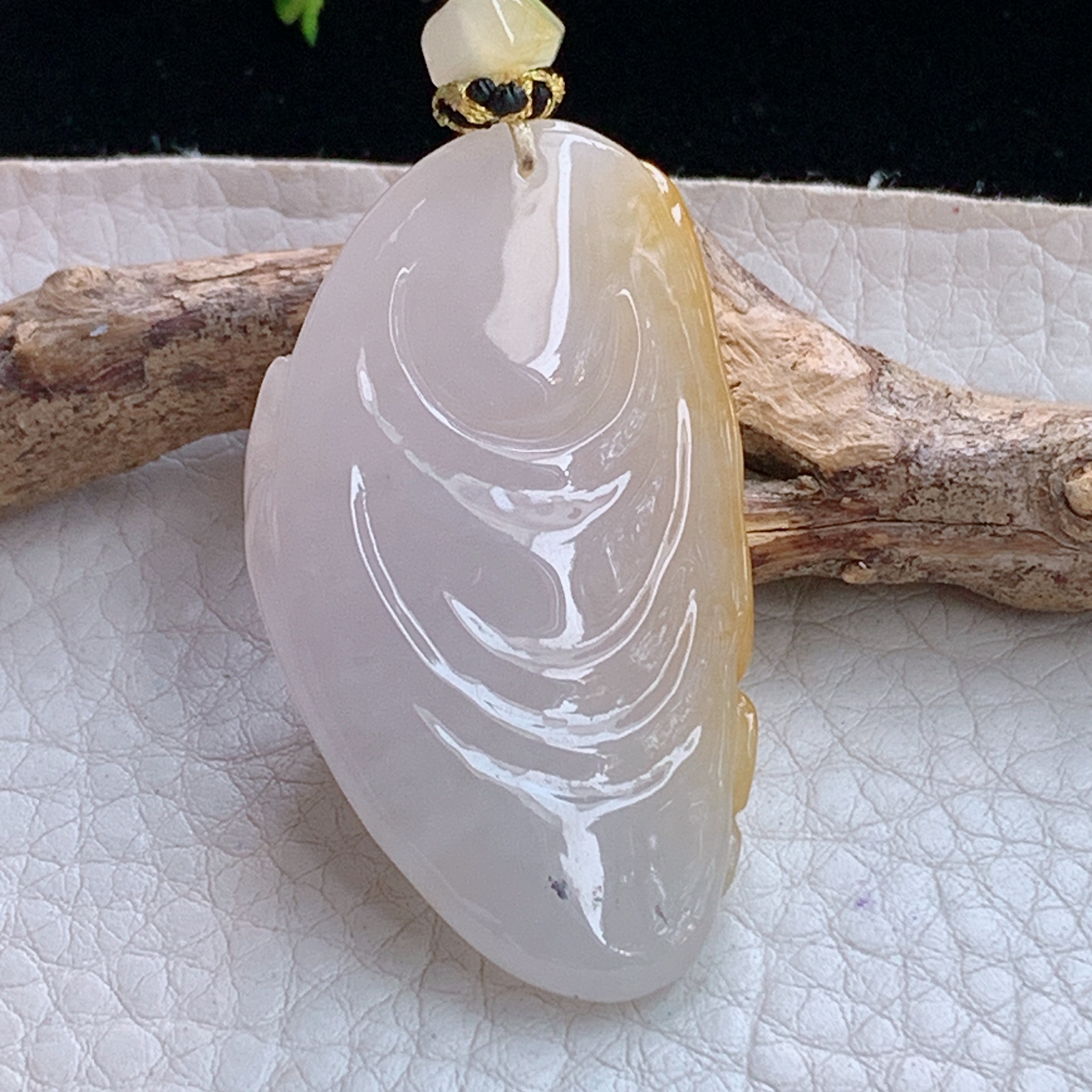 yl实拍44*25.5*16.5缅甸天然翡翠a货果冻感桑彩逍遥佛 佛公玉项坠 玉挂件