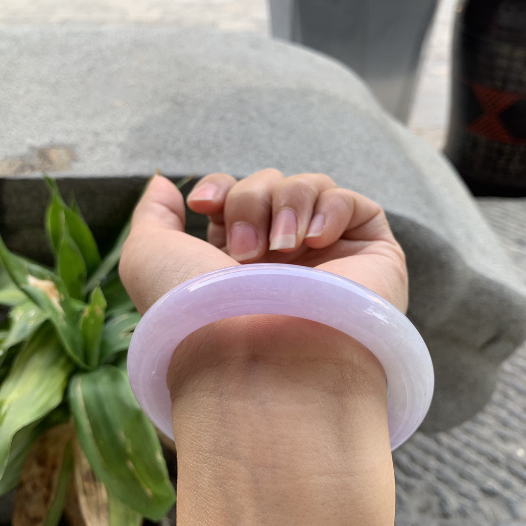 圈口 56-11.3【粉紫圆条手镯】圆条56 57可戴